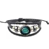 チャームブレスレットTwee Constellation Time Gem Vintage Leather Bracelet GSFB476 MIX ORDER 20ピースたくさんのドロップ配信ジュエリーDHV0K