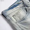 Jeans masculinos jeans masculinos 2023 mens de alta qualidade azul claro slim plus size 42 44 Pantalones Designer para homens calças de jeans casuais L230520