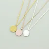 Necklaces Round Moon Necklace For Women Christmas Gift Adjustable Chain Stainless Steel Circle Coin Necklace Pendant Bijoux