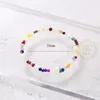 Strand One Fashion Jewelry Armband aus Süßwasserperlen und Kristallglas mit elastischer Kordel – 58 mm (BE48)