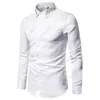 Men's Casual Shirts 2023 White Embroidery Shirt Men Mens Button Down Dress Wedding Business Male Camisa Masculina XXL