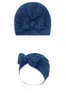 Accessoires pour cheveux 14 pièces/lot bébé tout-petits noeud noeud Turban chapeau haut coton tête enveloppement cadeau de douche