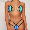 Costumi da bagno da donna Sexy Halter Scava fuori Micro Bikini 2023 Costume da bagno da donna nuovo Neon Costumi da bagno Donna Estate Backless Lace Up Bikini Costume da bagno T230524