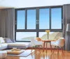 Fenêtres coulissantes horizontales de fenêtre en aluminium de double verre de conception moderne de prix raisonnable pour le balcon