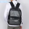 Vente en gros sacs à bandoulière pour hommes 2 couleurs sac à dos de loisirs en cuir léger et souple sac à main à carreaux simple et polyvalent style universitaire sac de messager de mode contrasté 2059 #