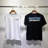 여름 남성 T 셔츠 남자 의류 2023 패션 티셔츠 붓기 홀 탑 블라우스 산으로 인쇄 된 둥근 목 짧은 슬리브 티 셔츠