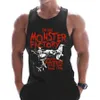 Mens tanktops Casual bedrukte mannen Bodybuilding Mouwloos shirt Katoen gym fitness workout kleding Stringer singlet mannelijk zomervest 230524