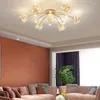 Pendant Lamps Modern LED Chandelier Gold Dining Lamp Bedroom Living Hall Study Room Home Ceiling Indoor Dimming Lighting