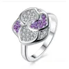Tre anelli di pietra Anello da donna in argento sterling placcato cuore fiore zircone Gssr350 Fashion 925 Plate Drop Delivery Jewelry Dh1Vt