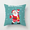 Kussen 45x45cm Merry Christmas Decoratieve kussenslopen Polyester Cartoon Santa Claus Elk Throw Case Home Decor Gifts