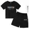 Completi di abbigliamento Marca TRAPSTAR Tshirt Abbigliamento per bambini Set di tute per ragazzi Harajuku Top Tee Maglietta a colori hip-hop divertente Pantaloncini casual da spiaggia Set 230523