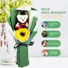 Decorative Flowers Graduation Bouquet Ornament Bear Craft Chic Roses Fresh Sunflower Gift Party Supplies