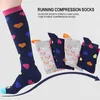 Sports Socks 4 Tipos de compactação ajuste para pressão de elasicidade ao ar livre de alta barril