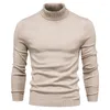 Herrenpullover Herbst Und Winter Herren Einfarbiger Pullover Pullover Business Freizeit Hoher Kragen Lässige Herren