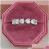 Ohrringe Halskette Set 2 Stück Packung Silber Farbe Brautschmuck Versprechen Ring Ohrstecker Anhänger Party Geschenk für Frauen J8001 Drop Dhgarden Dhag0