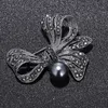 Pins Broschen Vintage schwarze Perle Kristall Strass Kranz Rose Brosche geeignet für Damen elegante Brautkleider Schals Schmuck 2019 G220523