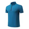 lu Outdoor Men's Sport Polo Shirt Mens Quick Dry Sweat-wicking Short Top Men Wrokout Short Sleeve DT-23201