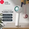 Novo Mini Mini Mini Handheld Fan portátil USB Recarregável Bateria de resfriamento da área de resfriamento com o ar de Turbo Base Free Cool for Travel Outdoor