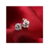 Stud Femmes Sterling Sier Plaqué Diamant Rond Boucles D'oreilles Gsse096 Mode 925 Plaque Boucle D'oreille Bijoux Cadeau Drop Delivery Dh3Am