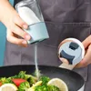 Opslagflessen meting zout shaker push type dispenser tank suiker fles peper peper spicejar kan kruiden
