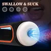 Masturbadores estesques masturbadores masculinos automáticos com tela LED Screen 10 Thrushing 4 sucking 10 vibração vagina vaginas real brinquedo sexual oral 230524