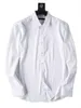 Designer Mens Dress Shirt Slim Fited Sprid Collar Plaid Rand Långärmning Pure Cotton Brand Spring Business Office Casual Male Clothing Size M-3XL