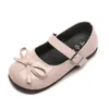 Scarpe piatte Punta quadrata Bambini Principessa 2023 Bambino bambino Taglio basso Pelle PU Bowknot Ragazze Confortevole Singolo