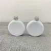 Fiaschetta da 5 once Sublimazione in bianco Boccale in acciaio inossidabile Mini Pentola da vino portatile Birra Whisky Bottiglia Tasca Boccetta rotonda con coperchio diamantato Set da vino