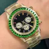 Herenhorloge Automatische mechanische horloges 43 mm kast met diamanten saffier Dames zakelijke polsband Waterdicht Montre de Luxe