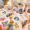 Bedding sets Checkered plain patterned bedding with quilt cover flat sheets pillowcases children's girls' boys' single oversized bedding 230524