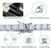 Icepado redondo Hip Hop 2mm 3mm 4mm 5mm VVs 925 Sterling Silver Diamond Moissanite Tennis Chain Chart Bracelete para mulheres