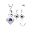 Earrings Necklace Sale Womens Gemstone Sterling Sier Plate Jewelry Sets Same Price Mix Style 925 Earring Set Gts30 Drop Delivery Dhkjo