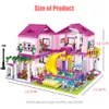Block Friends City House Summer Holiday Villa Castle Building Block Set Siffror Swimming Pool Diy Toys For Kids Girls Christmas Gift 230523