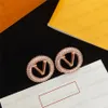 Fashion Women's Earrings Designer Simple Earring with Diamond for Ladies Classic Charm 3 Colors