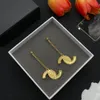 Designer Classic Earrings ccity Luxury Stud Brand Women Jewelry Gold Earring high-qualit Woman ohrringe 7855