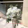 装飾的な花の花輪シルクベイビーブレスローズボタニカル人工花玉ウェディングテーブルセンターピースホームパーティーイベントストア