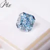 Tamanho de cristal 9x9mm formato quadrado asscher corte cor azul mar 5a pedra de zircônia cúbica solta gemas sintéticas zircônia cúbica para joias