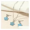 Boucles d'oreilles collier couleur bonbon goutte à goutte huile fleurons colliers boucle d'oreille ensembles de bijoux Gsfs002 mode femmes cadeau ensemble livraison directe Dhcnt