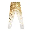 Active Pants Sparkling Gold Glitter Glam #2 (Faux Glitter) #shiny #decor #art Leggings Gym Wear Women Training