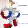 Decorative Flowers American Independence Day Garland DIY Pendant Party Supplies Red White Blue Star Door Hanging Wreaths Round