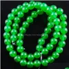 Jade Yowost natürliche grüne lose Perlen Edelstein rund 6 mm 8 mm 10 mm Abstandsstrang zur Herstellung von Armbändern Halskette Schmuckzubehör Dr Dhp07