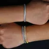 Bracelets Gold Silver Color Iced Out Crystal 6.5mm Miami Cuban Chain Bracelet AAA CZ Cuban Bracelet Rock Women Men Hiphop jewelry