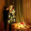 Strings Led Christmas hangling ornamenten deur en raam Santa Claus Elk Bells Lights Snowflake Suction Cup Light op batterij