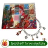 Armband Jul advent kalender jul tema diy charm smycken armband halsband gör kit för flickor julklapp armband