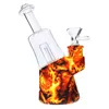 Cool Fire Skull Skeleton Silicone Bong Pipes Kit Bubbler Herb Tobacco Glass Filter Funnel Bowl Spoon Waterpipe Hookah Smoking Cigarette Holder Tube