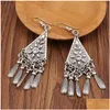 Dangle Lustre Femmes Sculpté Fringe Tibétain Sier Boucles D'oreilles Gstqe021 Mode Cadeau Style National Femmes Diy Boucle D'oreille Drop Delivery J Dhj2P