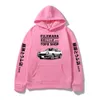 Men's Hoodies Sweatshirts 2023 Initial D Fujiwara Tofu Shop AE86 Manga Print Hoodie and Women's Fashion Black Hooded Sweatshirt Loose Pullover 230524