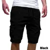 Herr shorts sommar män avslappnad solid mens i full storlek M-4XL elastiska mitten av midjan fickor korta byxor streetwear hommemen's