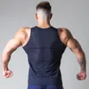 Mens tanktops gaas snel droge mannen gym fitness bodybuilding sport mouwloos shirt mannelijke zomer casual stringer singlet vest kleding 230524