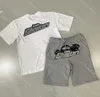 メンズサマーTシャツロンドンシュータートラップスターショートスーツ有名なデザイナー刺繍ビッグアイコンシャツカップルフーディージャケット新しいトレンド47ess